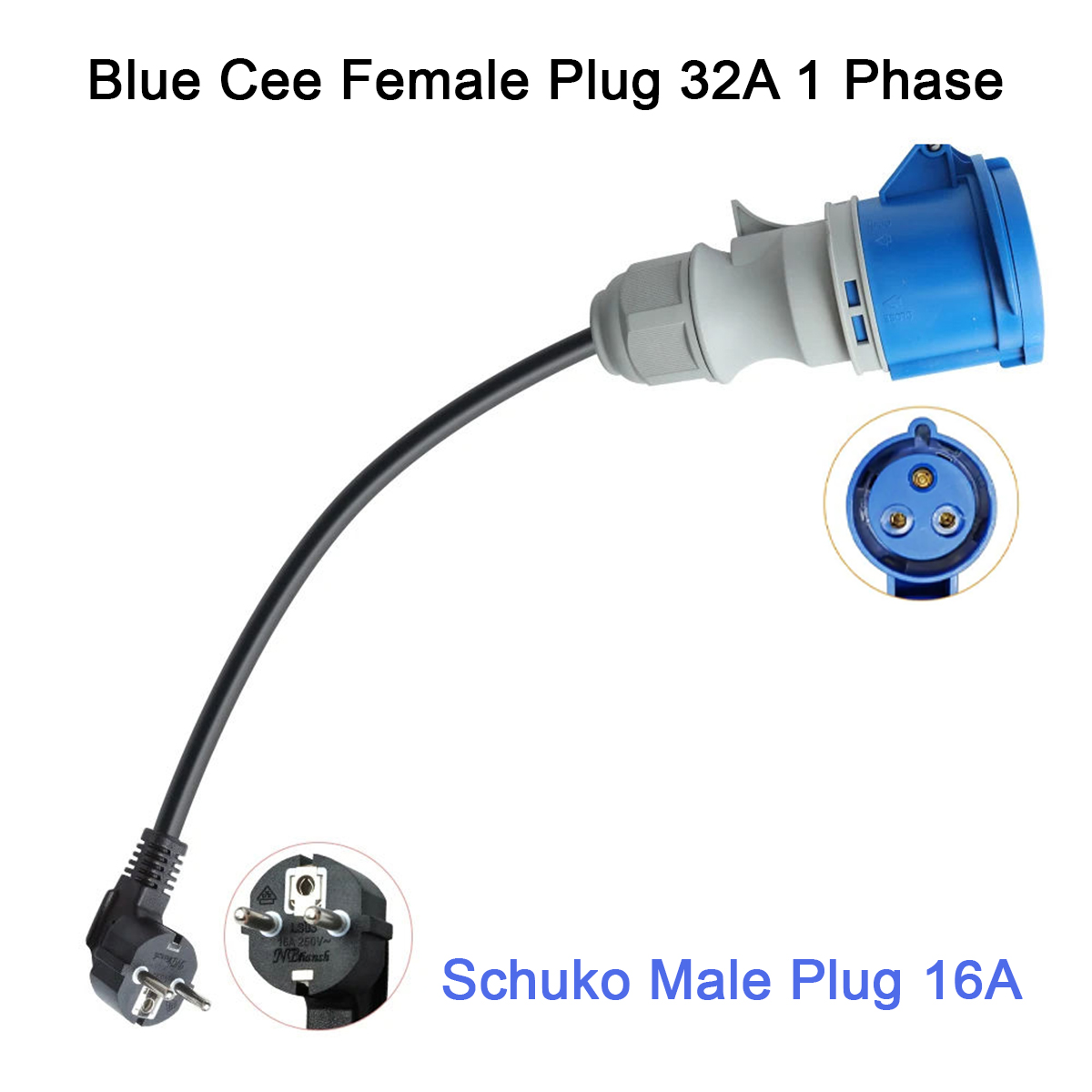 NTO Blue CEE Female Power Plug - Ev Charger Adapter recension och pris