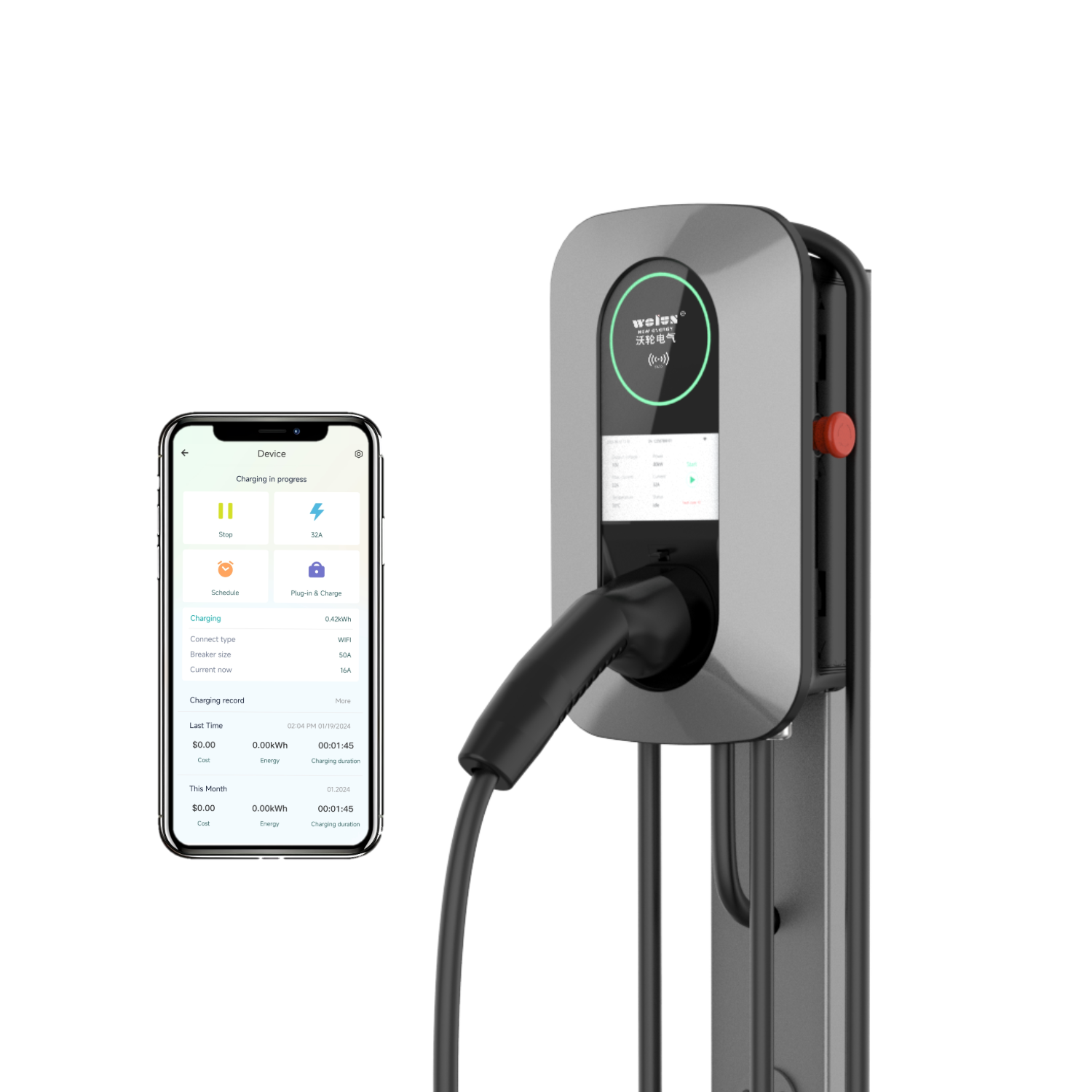 22kW AC Home Charging Pile Ev  - Home Ev Charger recension och pris