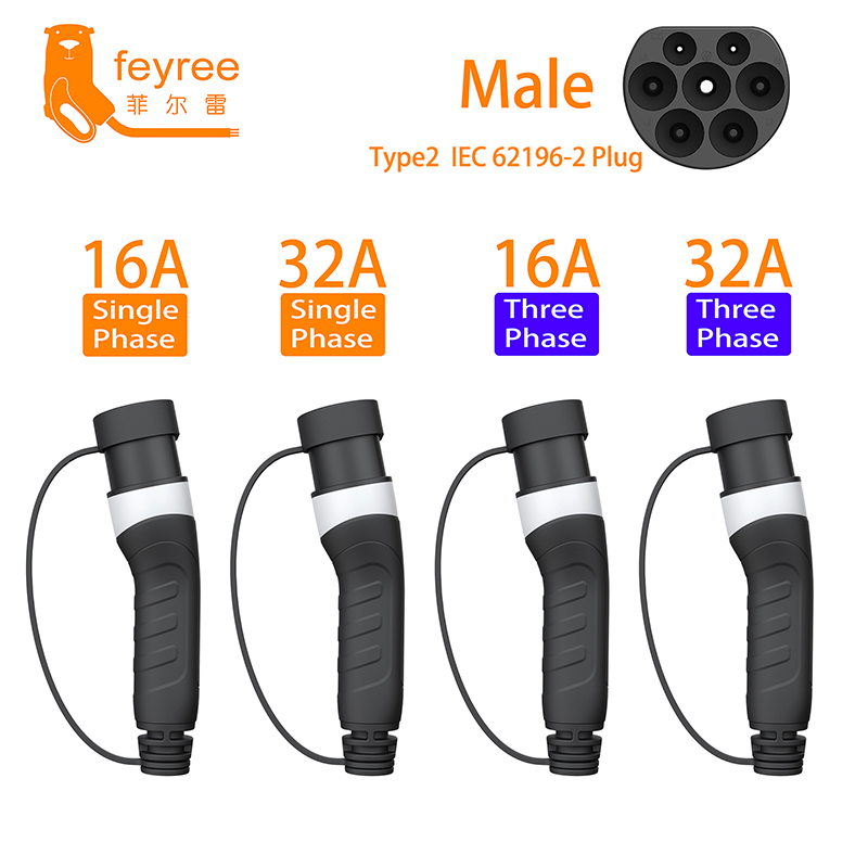 feyree Type2 Male Plug EV Char - Ev Charger Adapter recension och pris