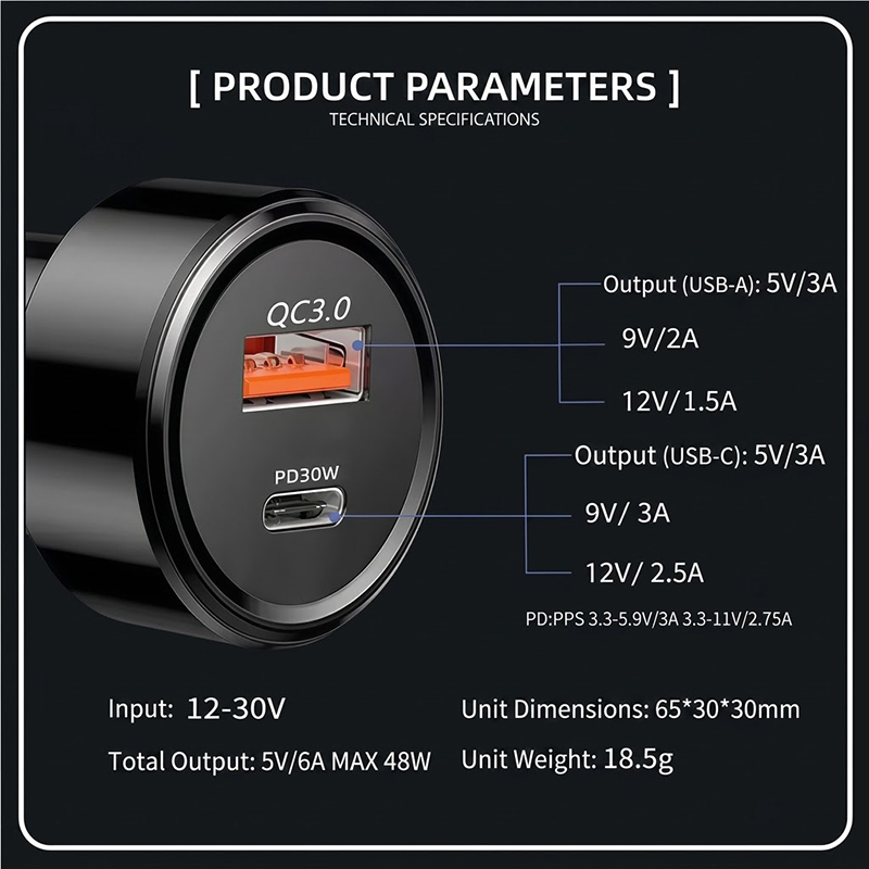 48W Type C Car Charger Adapter - Fast Ev Charger recension och pris