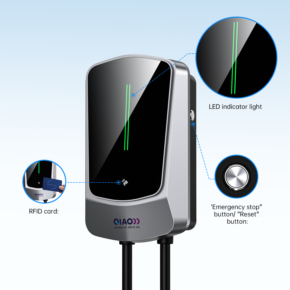 QIAO Type 2 Home EV Charger 7. - Ev Charging Cable recension och pris