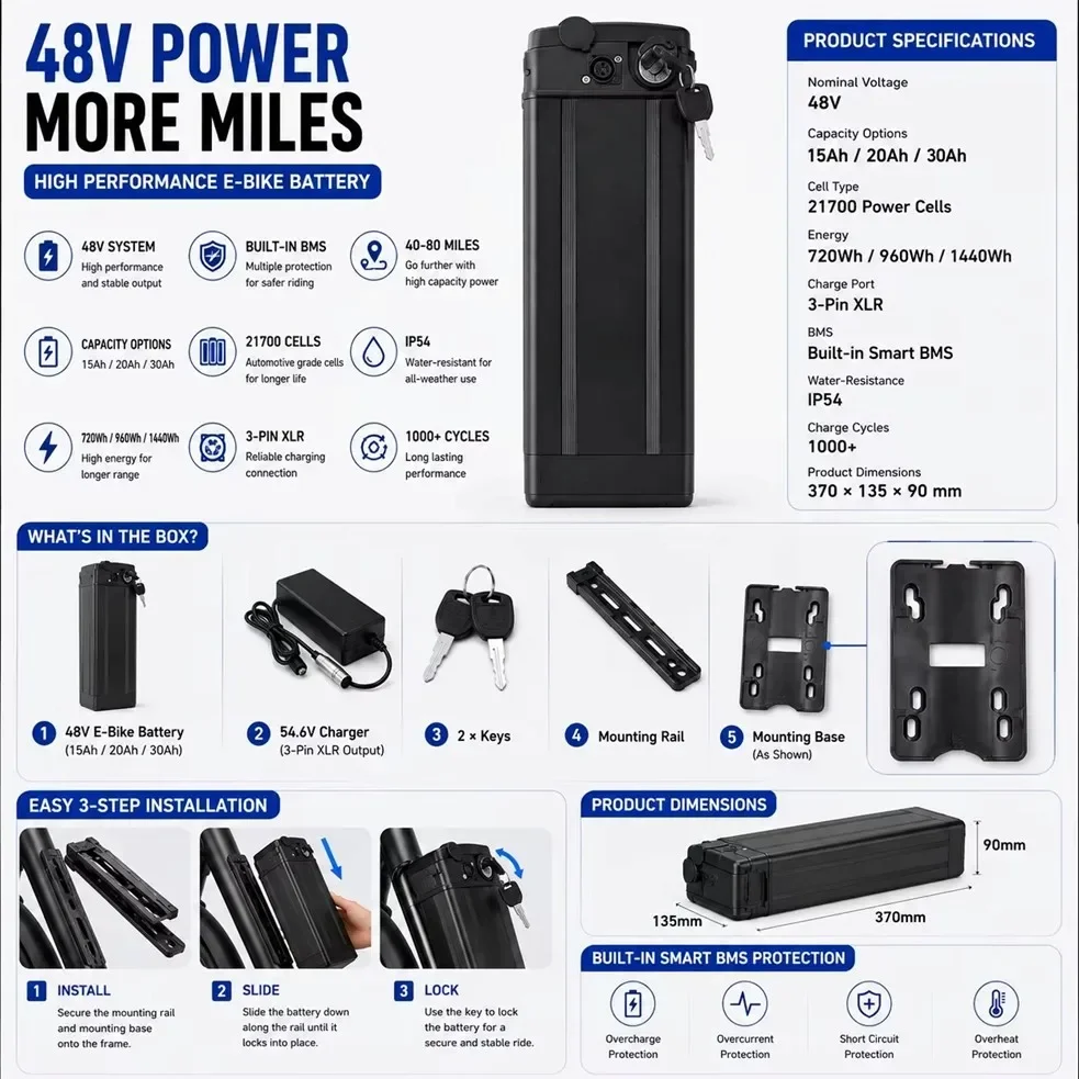 Large Capacity 48V Haiba Ebike - Ev Charging Pile recension och pris
